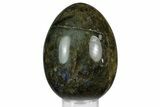 Flashy, Polished Labradorite Egg - Madagascar #356469-1